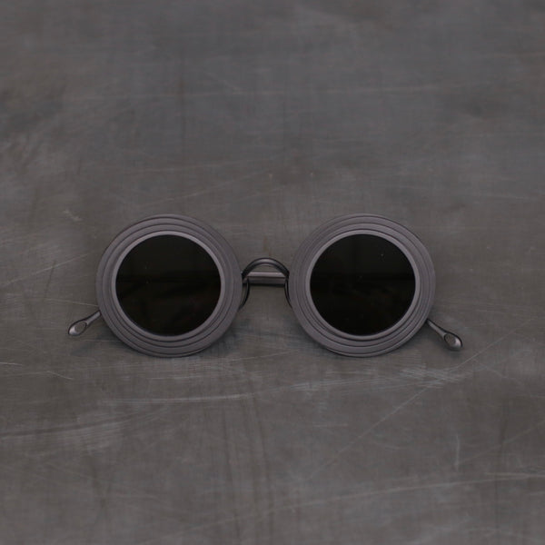 RIGARDS*UMA WANG Collaboration Round Frame High-Level Handmade Sunglasses RG00UW12 Series RG-RG00UW12-SHKSH Dark Gray Frame*Dark Gray Lenses